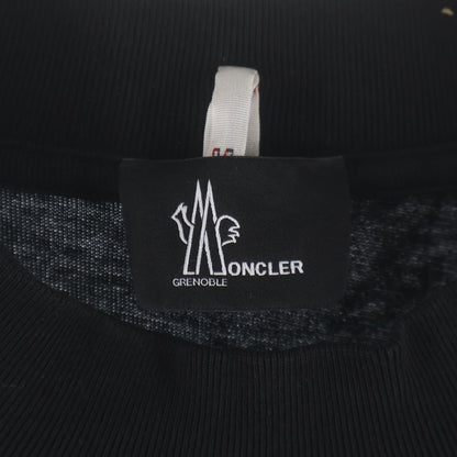 Moncler T-Shirt Manica Lunga Front Print Crew Neck Long Sleeve Top Black — view 7