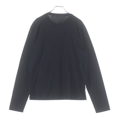 Prada Triangle Logo Embroidery Long T-Shirt Black Cotton