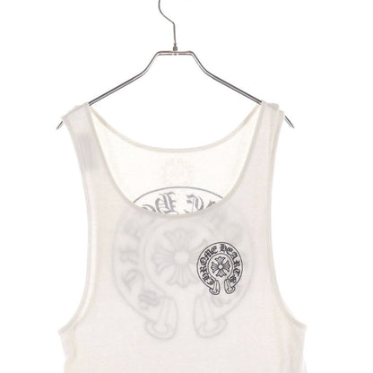 Chrome Hearts CH Pls CS Plus Back Horse Shoe Print Tank Top White — view 3
