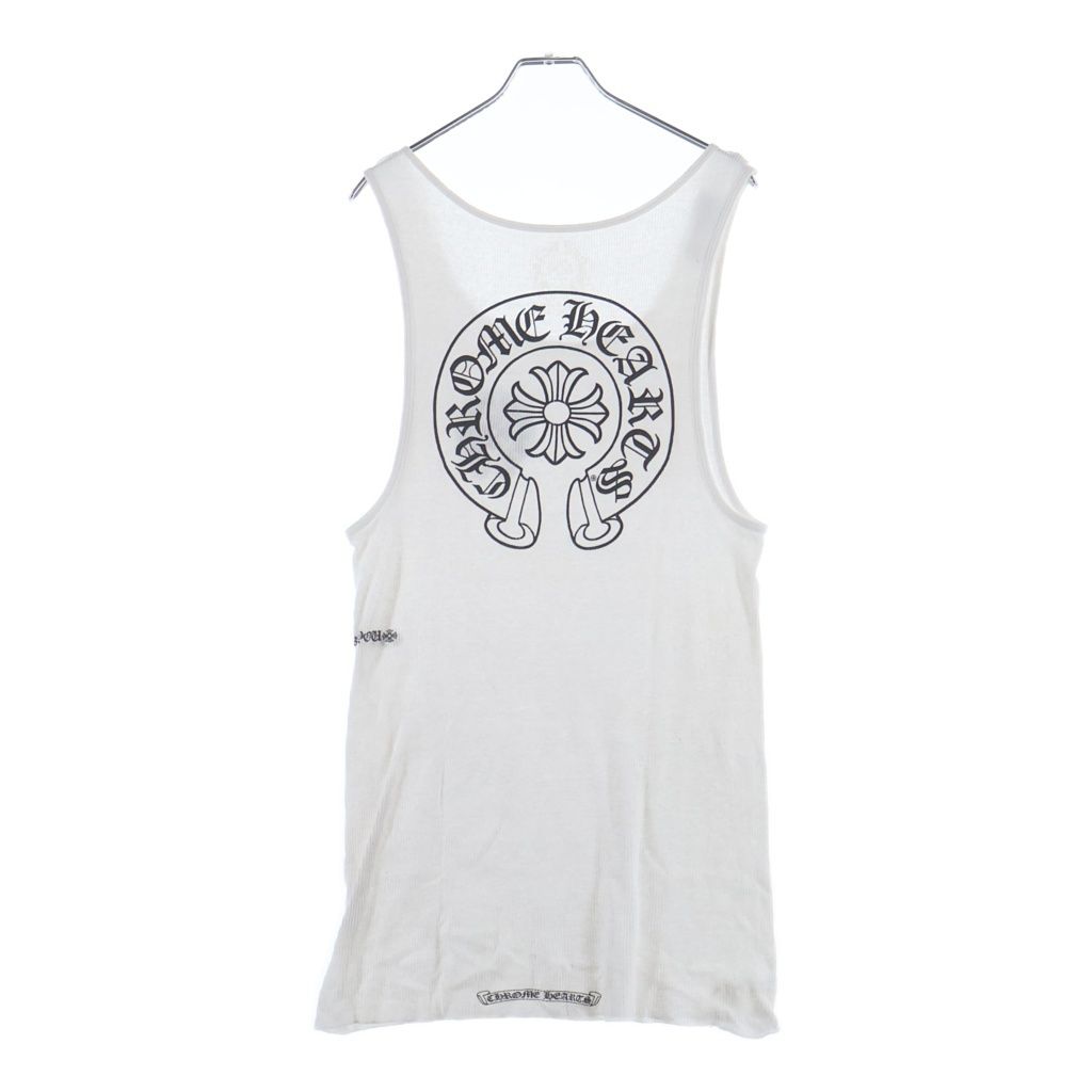 Chrome Hearts CH Pls CS Plus Back Horse Shoe Print Tank Top White