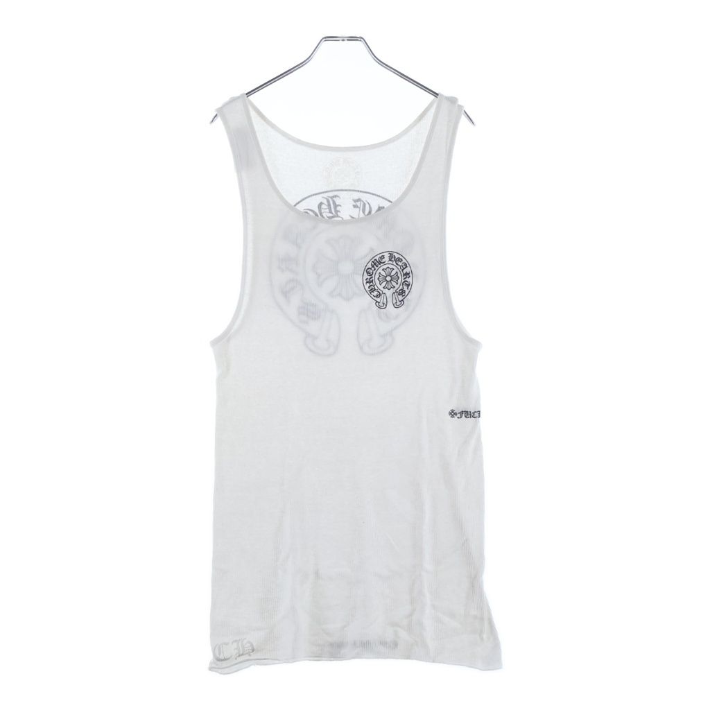 Chrome Hearts CH Pls CS Plus Back Horse Shoe Print Tank Top White — view 2