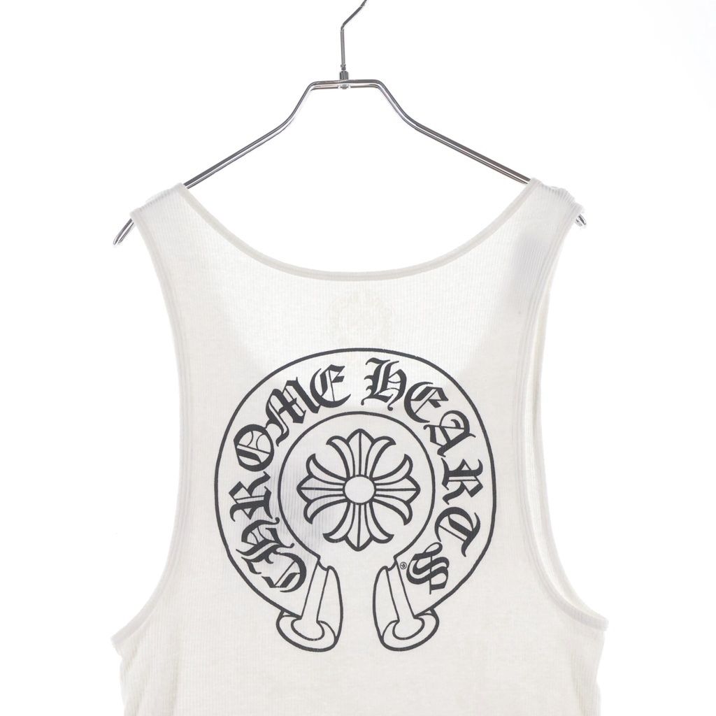 Chrome Hearts CH Pls CS Plus Back Horse Shoe Print Tank Top White — view 4