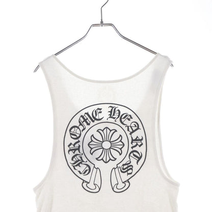 Chrome Hearts CH Pls CS Plus Back Horse Shoe Print Tank Top White — view 4
