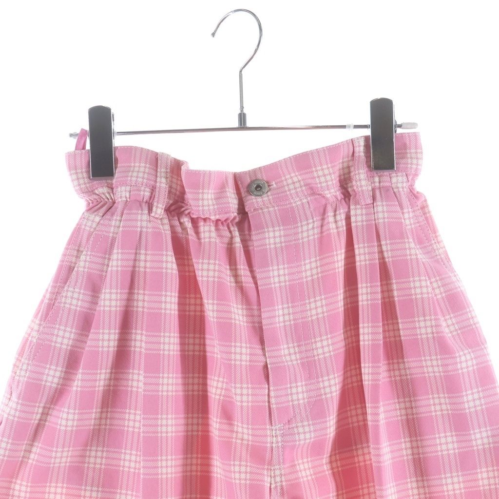 Miu Miu Checkered Short Skirt Pink — view 3