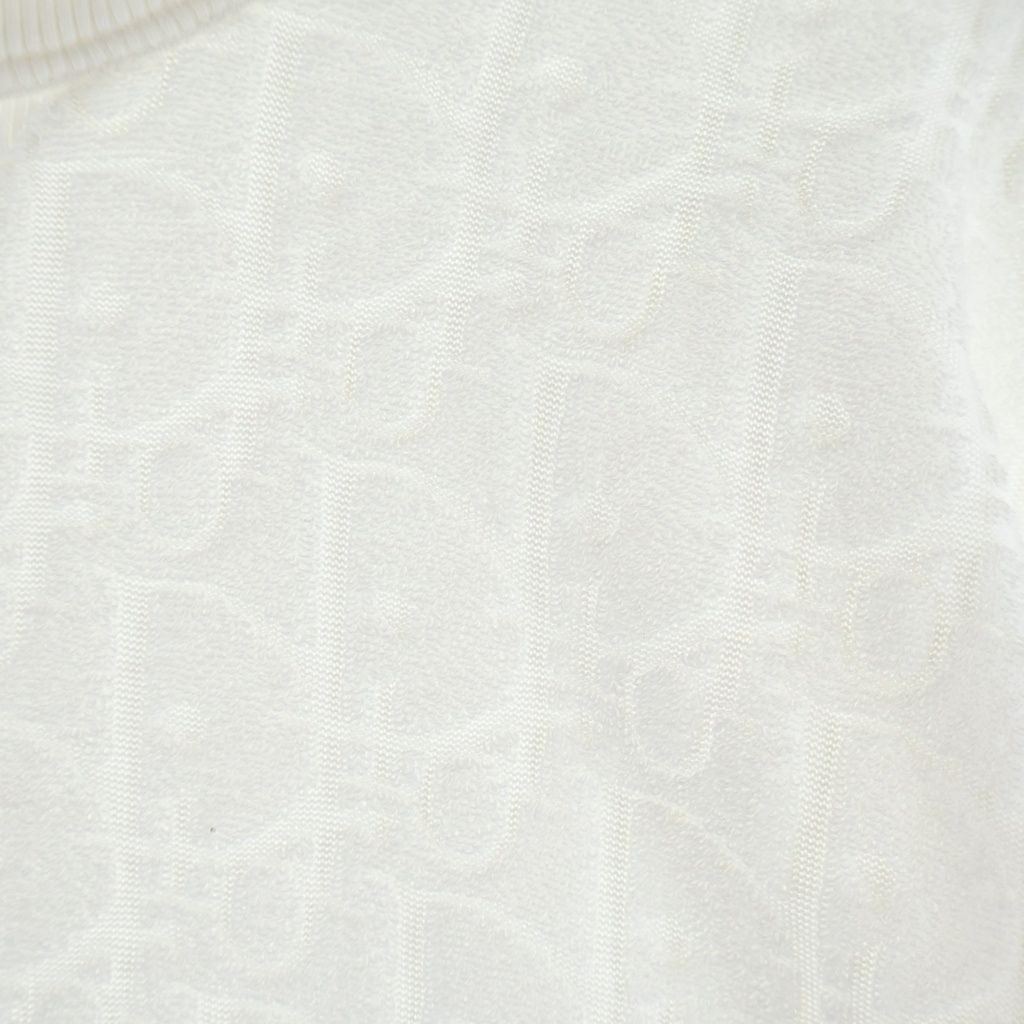 Dior Oak All Over Pattern Pile Jacquard Short Sleeve T-Shirt White — view 5