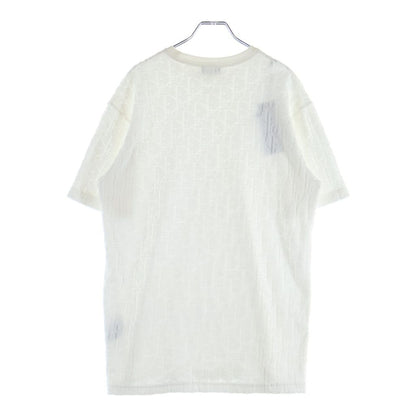 Dior Oak All Over Pattern Pile Jacquard Short Sleeve T-Shirt White — view 2