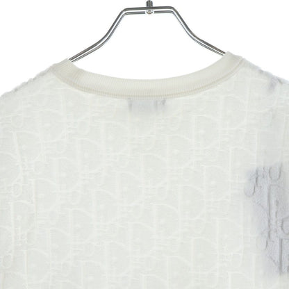 Dior Oak All Over Pattern Pile Jacquard Short Sleeve T-Shirt White — view 4