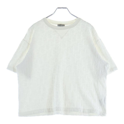Dior Oak All Over Pattern Pile Jacquard Short Sleeve T-Shirt White