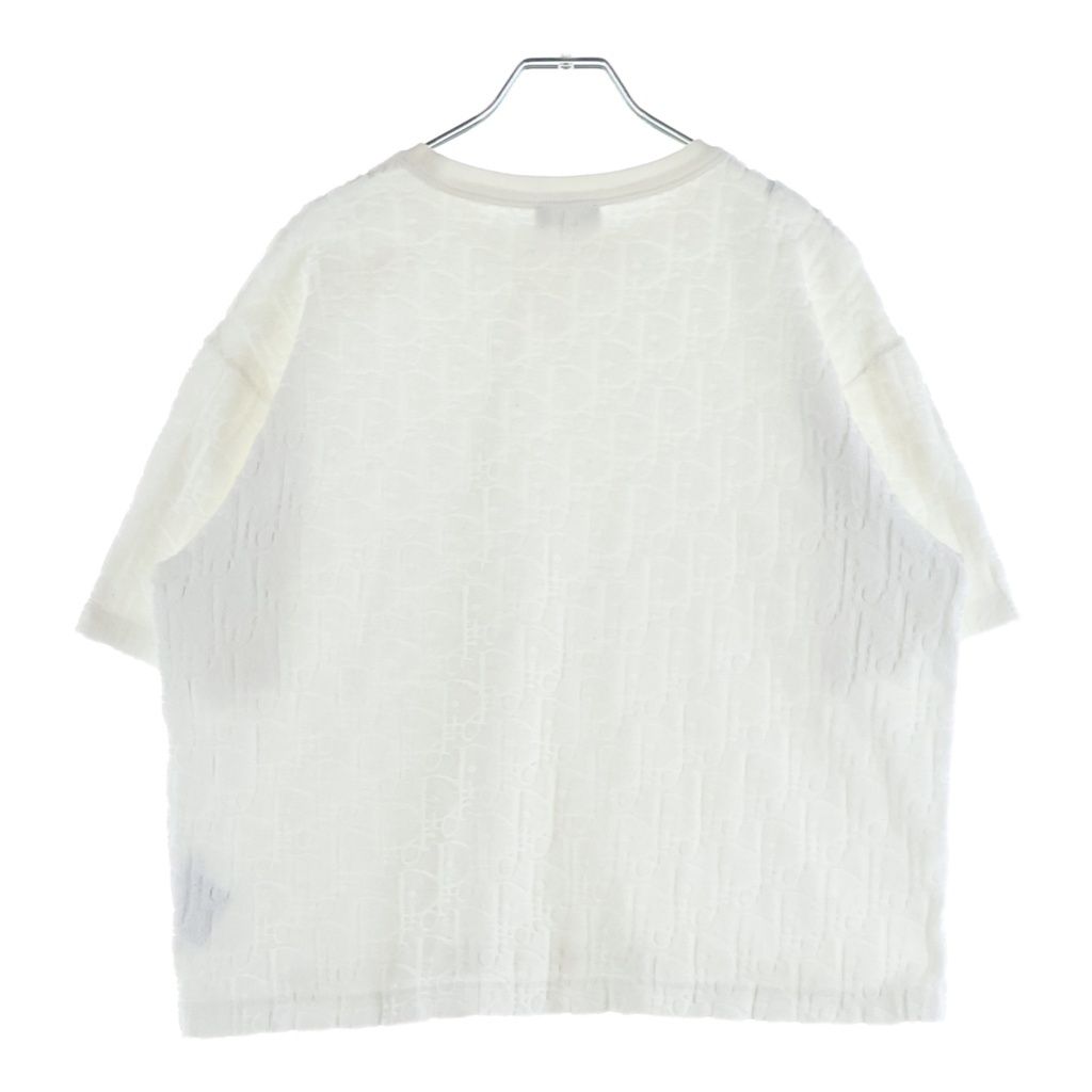 Dior Oak All Over Pattern Pile Jacquard Short Sleeve T-Shirt White — view 2