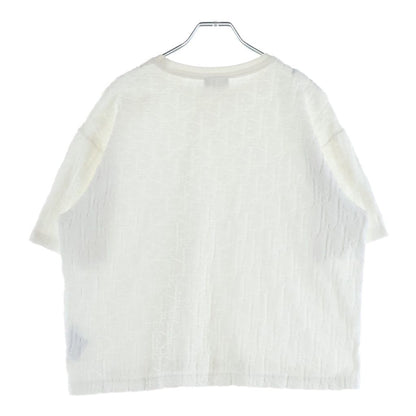 Dior Oak All Over Pattern Pile Jacquard Short Sleeve T-Shirt White — view 2