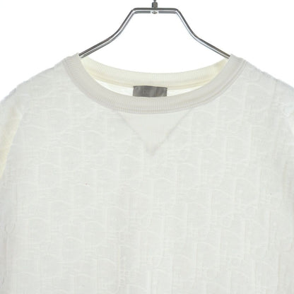 Dior Oak All Over Pattern Pile Jacquard Short Sleeve T-Shirt White — view 3