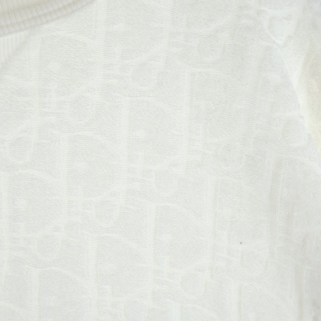 Dior Oak All Over Pattern Pile Jacquard Short Sleeve T-Shirt White — view 5