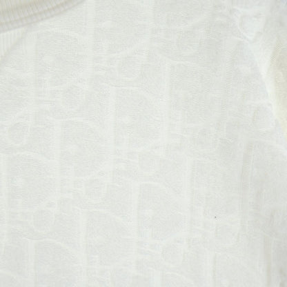 Dior Oak All Over Pattern Pile Jacquard Short Sleeve T-Shirt White — view 5