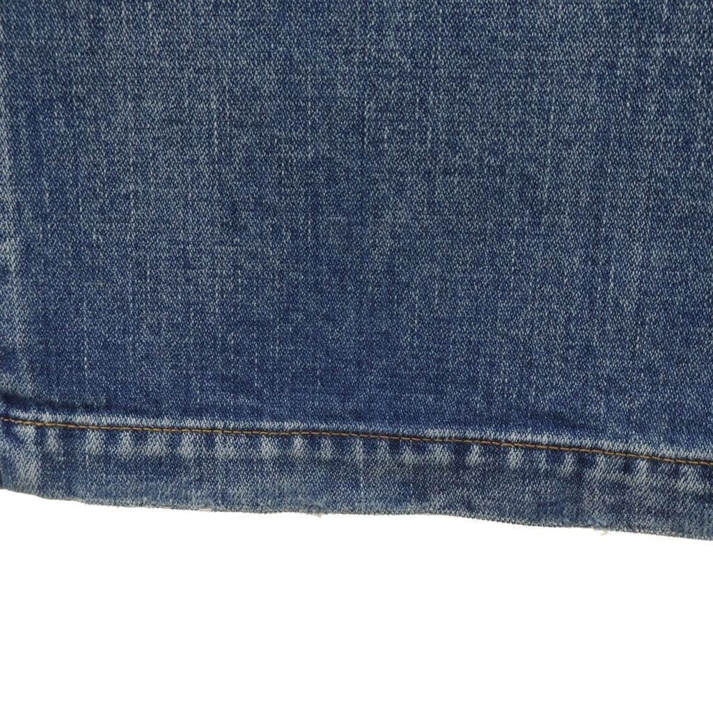 Saint Laurent Paris Aging Processing Multi Pocket Zip Up Denim Pants Indigo — view 5