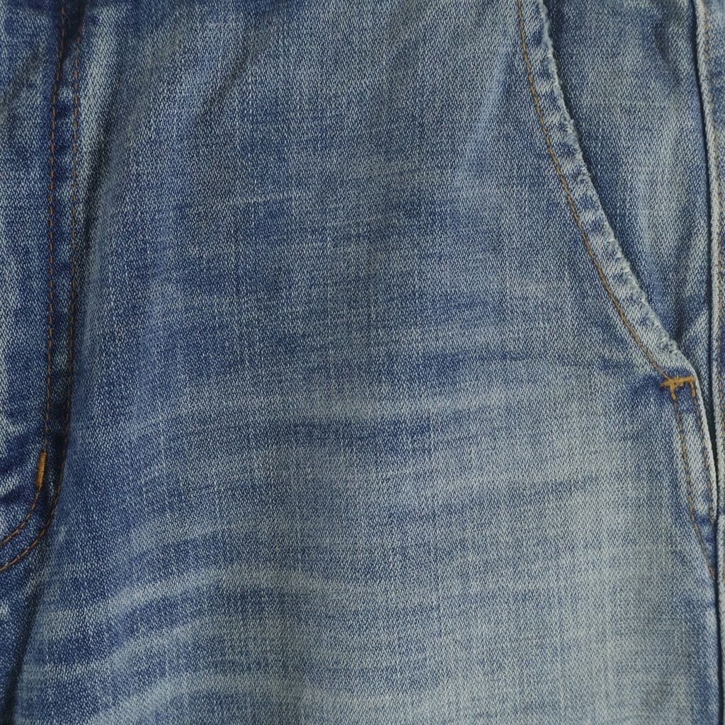 Saint Laurent Paris Aging Processing Multi Pocket Zip Up Denim Pants Indigo — view 4