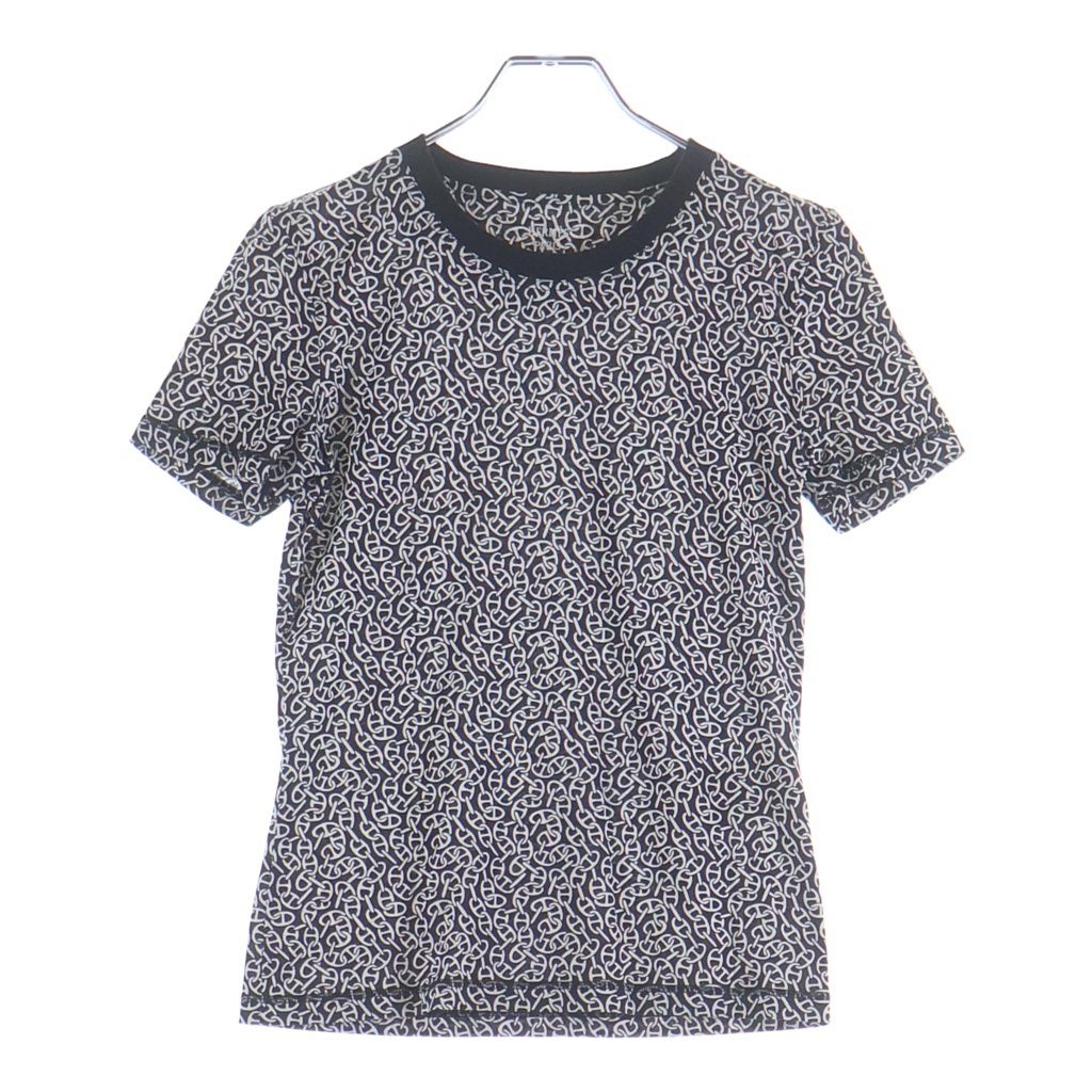 Hermes Naoussa Chaine D'ancre Allover Print Short Sleeve T-Shirt Navy