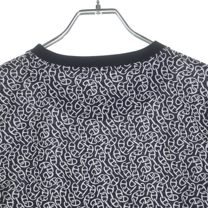 Hermes Naoussa Chaine D'ancre Allover Print Short Sleeve T-Shirt Navy — view 4