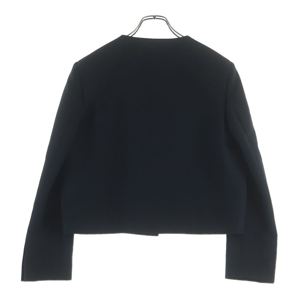 Prada Colorless Jacket Black Wool Silk 40 — view 2