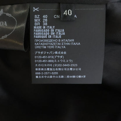 Prada Colorless Jacket Black Wool Silk 40 — view 8