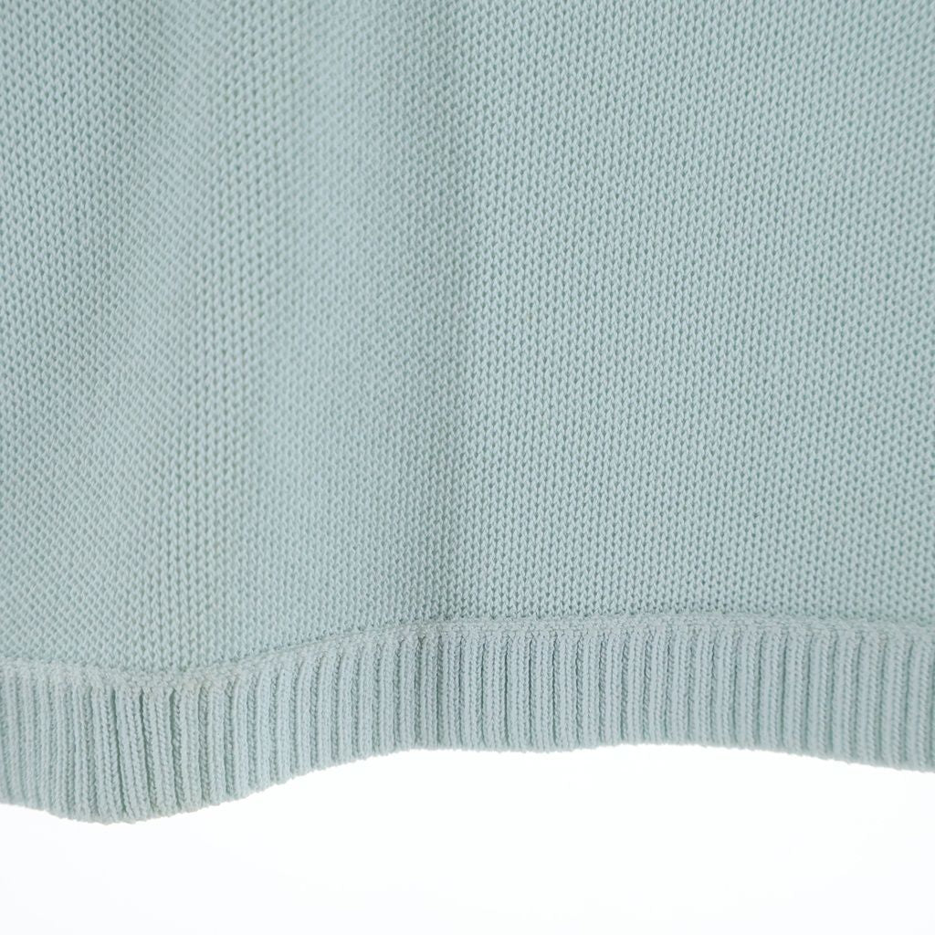 Chanel Versailles Ribbon Decoration Rayon Knit Sleeveless Top Light Blue Sweater — view 5