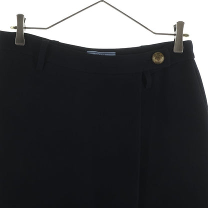 Prada Long Skirt Black Wool Silk 40 — view 3