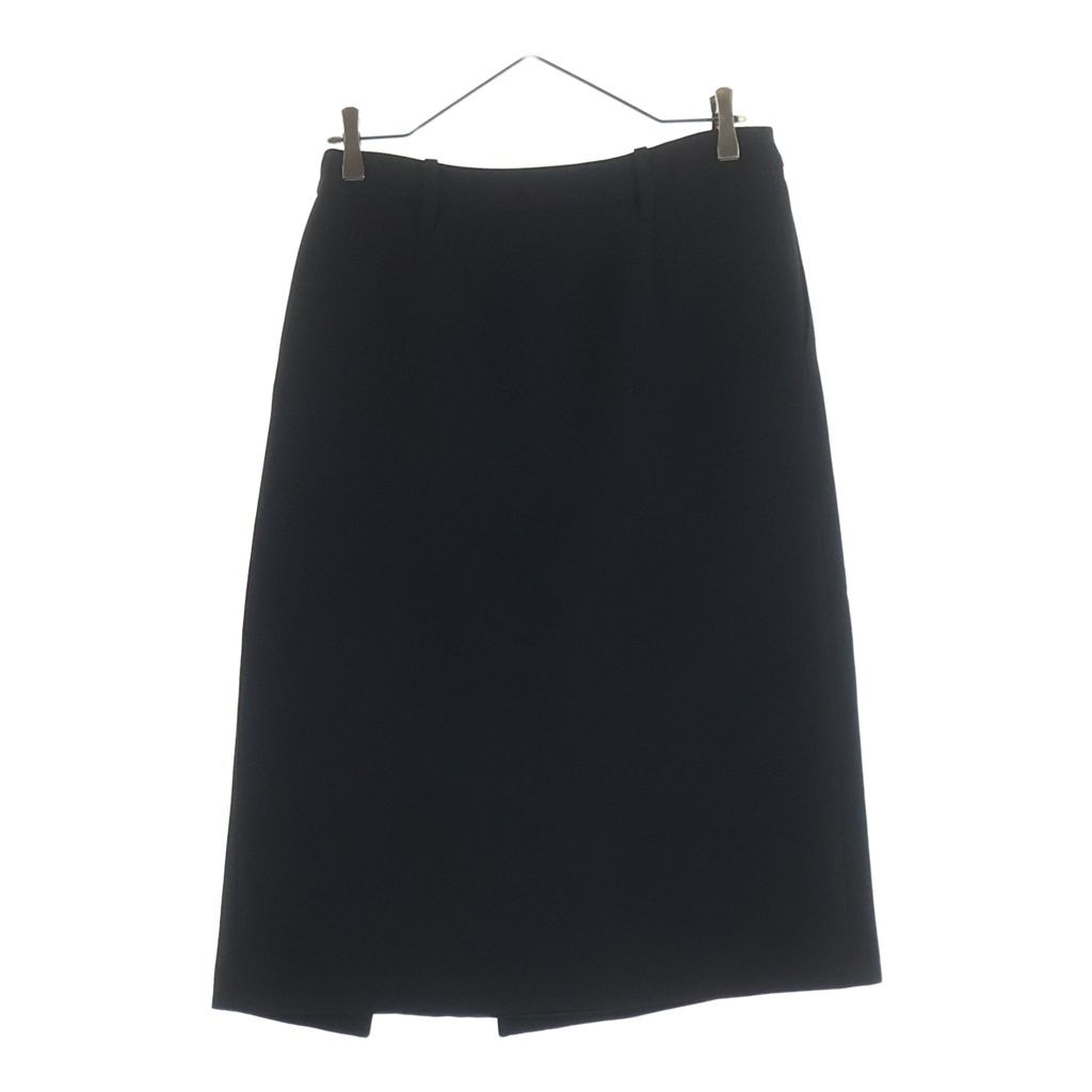 Prada Long Skirt Black Wool Silk 40 — view 2