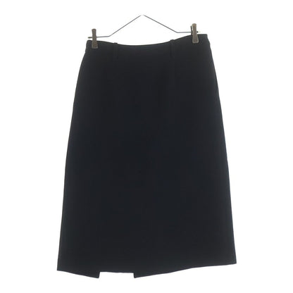 Prada Long Skirt Black Wool Silk 40 — view 2