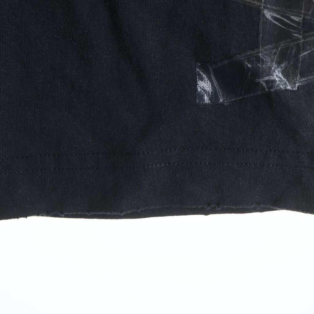 Balenciaga ZL S Double Front T-shirts Paris Print Long Sleeve T-Shirt Black — view 5