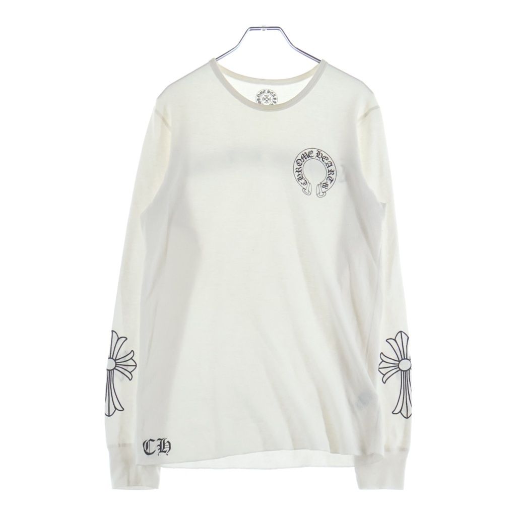 Chrome Hearts Thermal L S Sleeve CH Crossback Scrollal Label Print Long T-Shirt