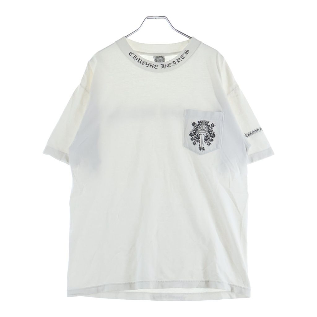 Chrome Hearts Vintage CH S T-Shirt Neck Logo Vine Daga Print Short Sleeve