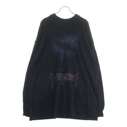Balenciaga Gray Long Sleeve T-Shirt Long Logo Black