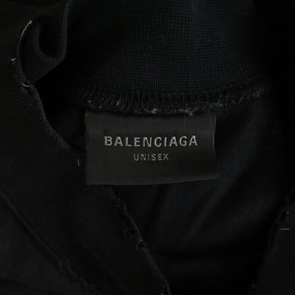 Balenciaga Gray Long Sleeve T-Shirt Long Logo Black — view 6