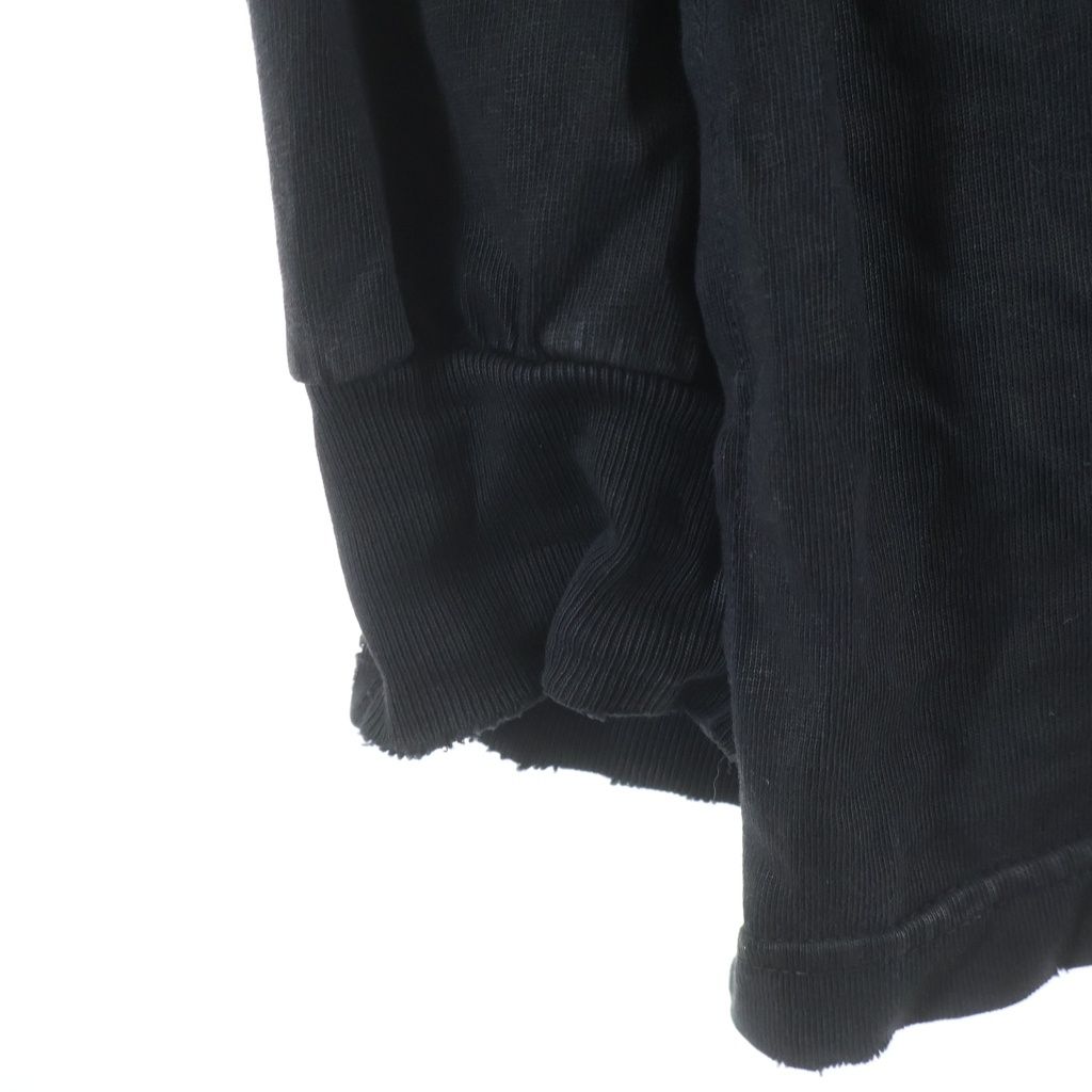 Balenciaga Gray Long Sleeve T-Shirt Long Logo Black — view 5