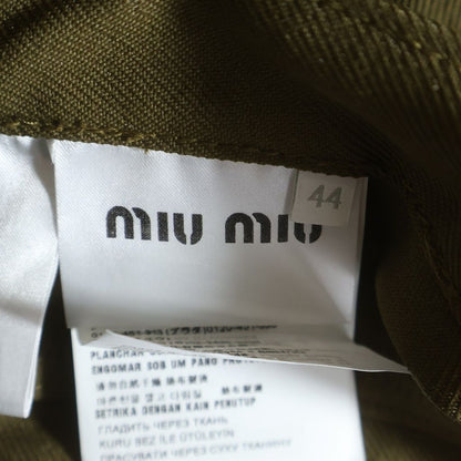 Miu Miu Covert Pants Pocket Logo Brown — view 6