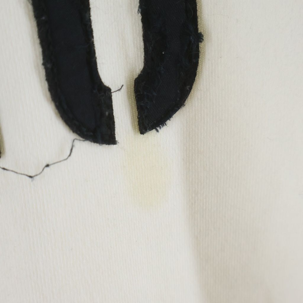 Miu Miu Cropped Sweatshirt Distressed Crew Neck White — view 4