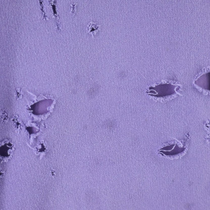 Balenciaga Caps Destroyed Hoodie Pullover Purple — view 4