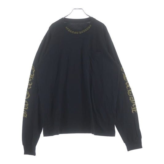 Chrome Hearts Neck Logo Print Long Sleeve T-Shirt Black