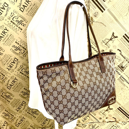 Gucci New Britt Tote Shoulder GG Canvas — view 3