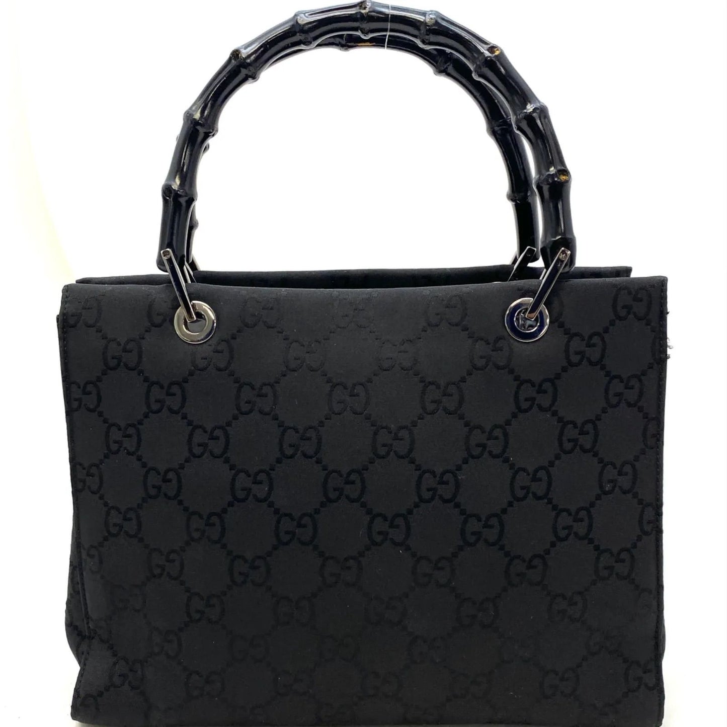 Gucci Handbag Bamboo Tote Nylon Black Travel — view 2