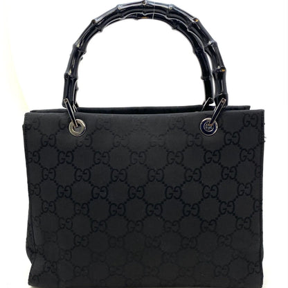 Gucci Handbag Bamboo Tote Nylon Black Travel — view 2