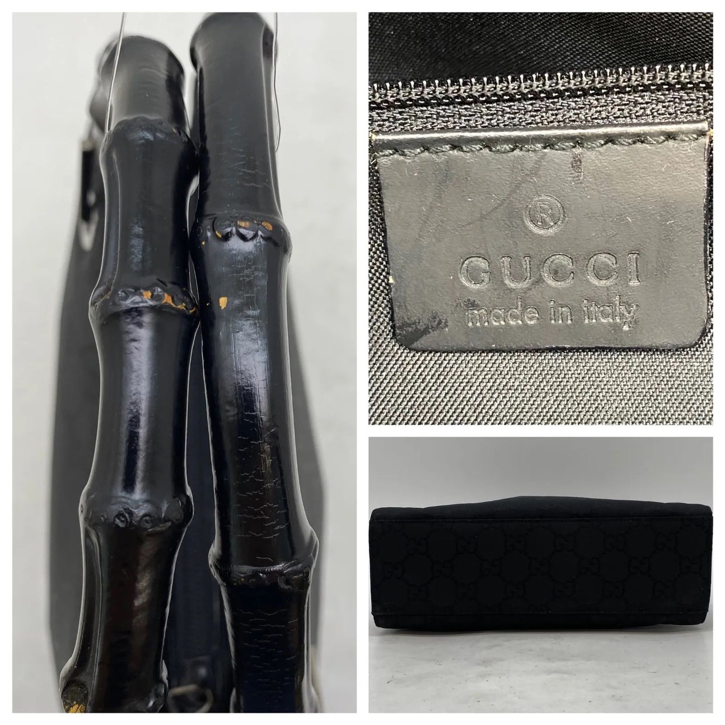 Gucci Handbag Bamboo Tote Nylon Black Travel — view 4