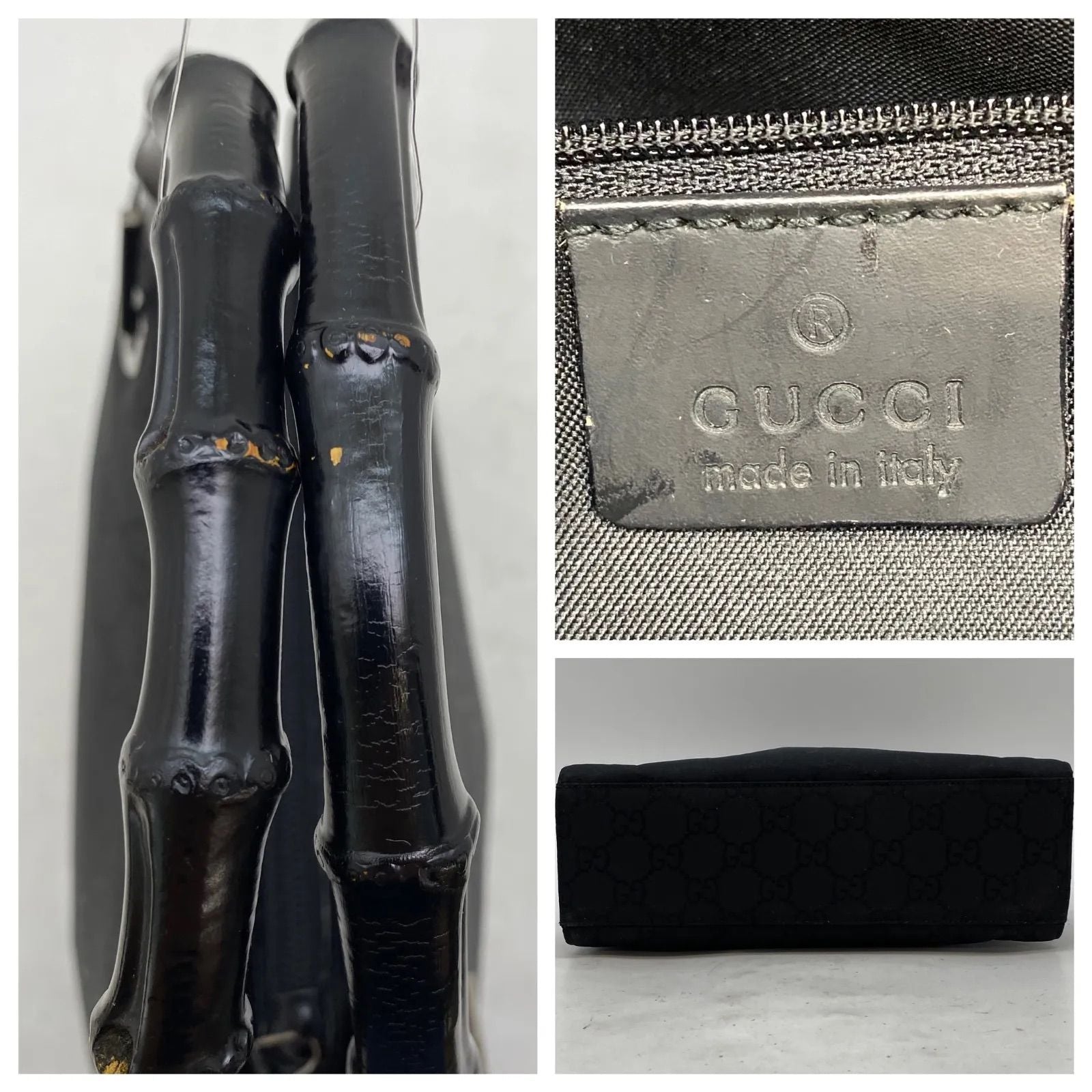 Gucci Handbag Bamboo Tote Nylon Black Travel — view 4