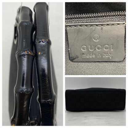 Gucci Handbag Bamboo Tote Nylon Black Travel — view 4