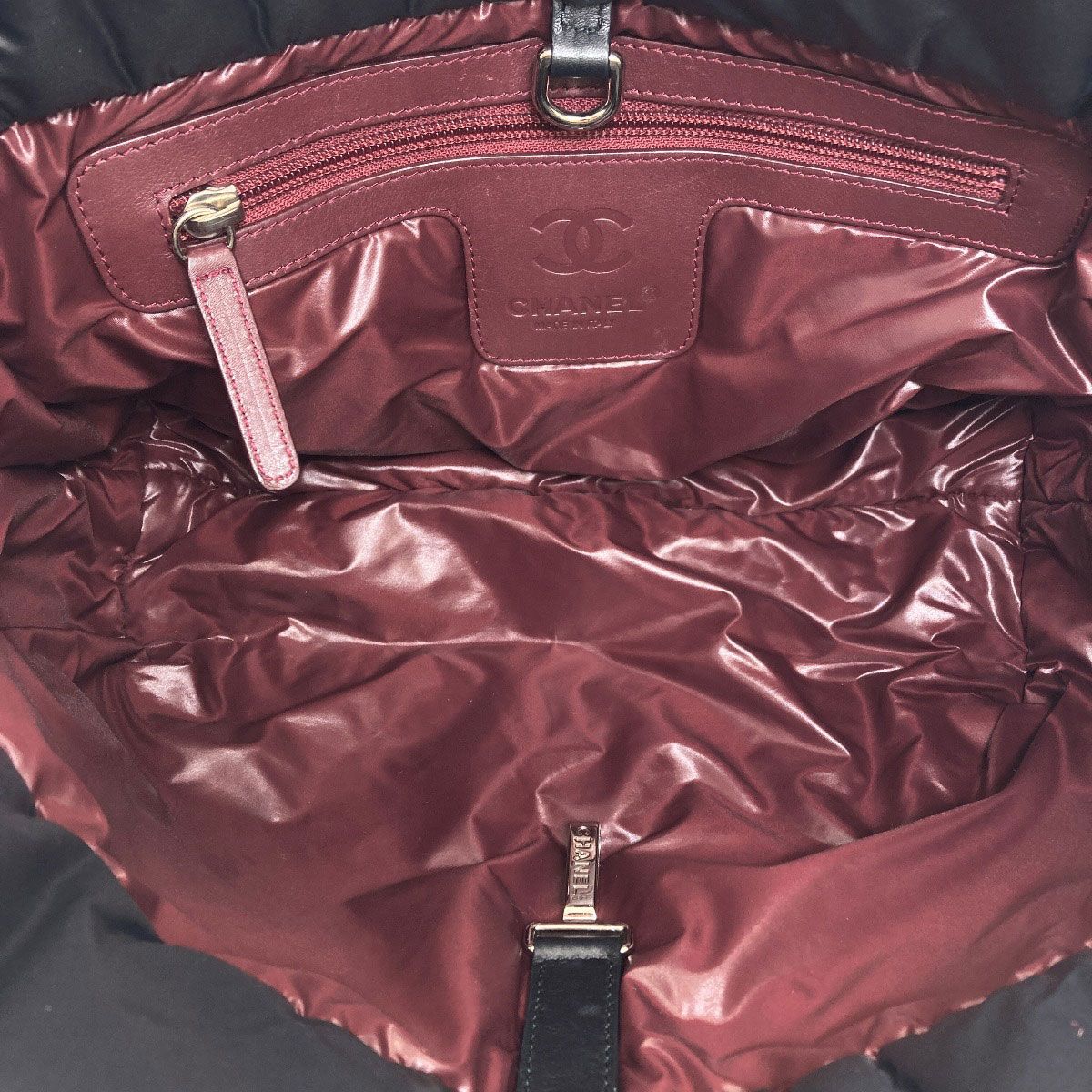 Chanel Coco Cocoon Silver Handbag Nylon — view 5
