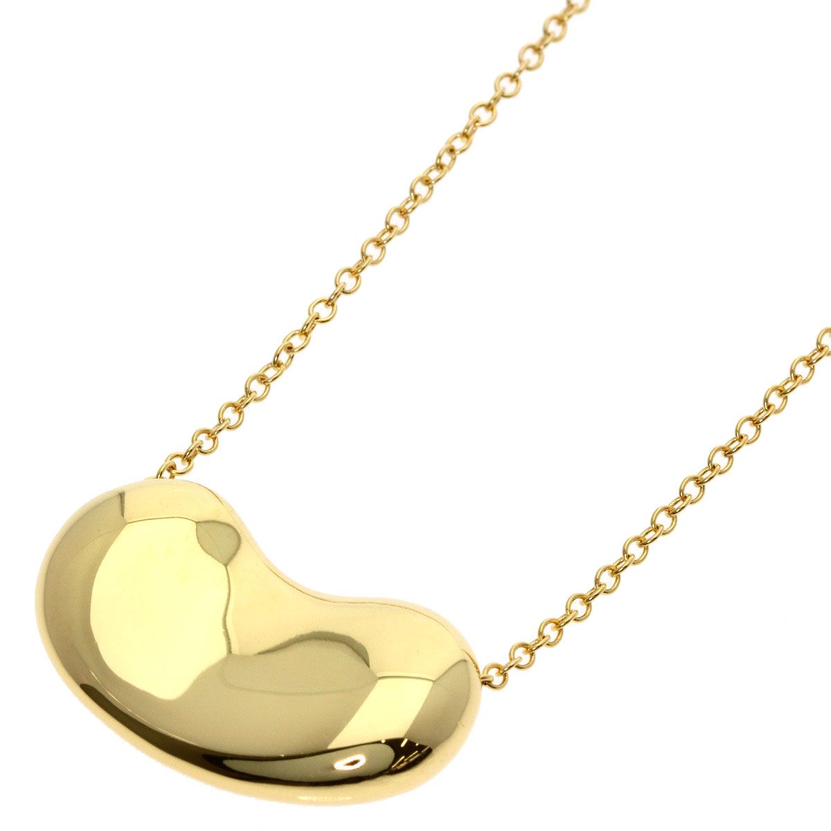 Tiffany & Co Bean Long Chain Necklace 18k Yellow Gold