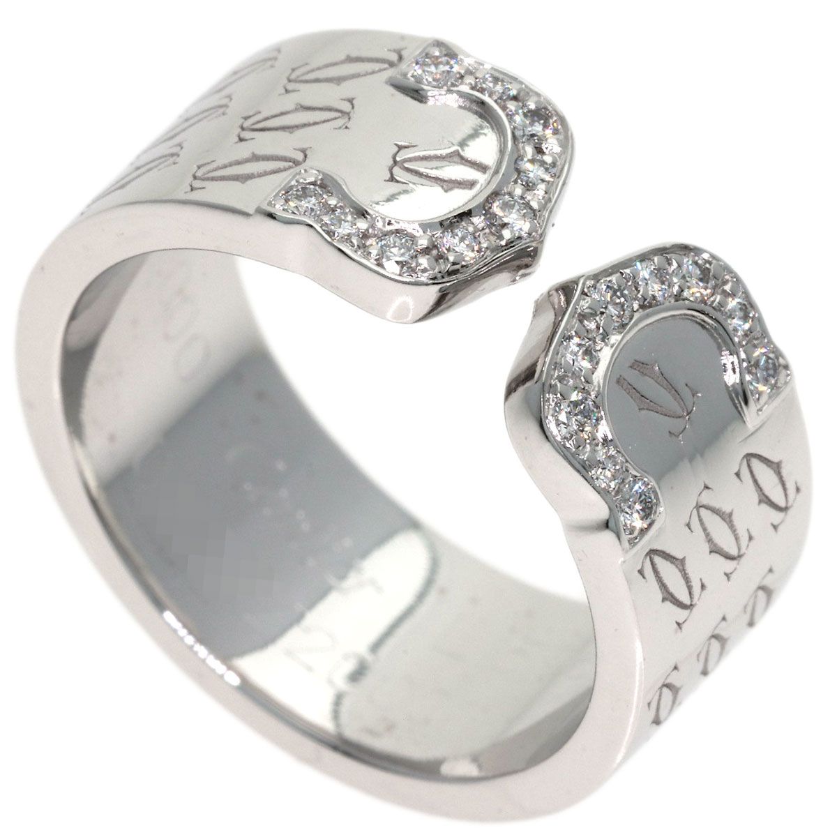 Cartier C2 Diamond 51 Ring 18k White Gold