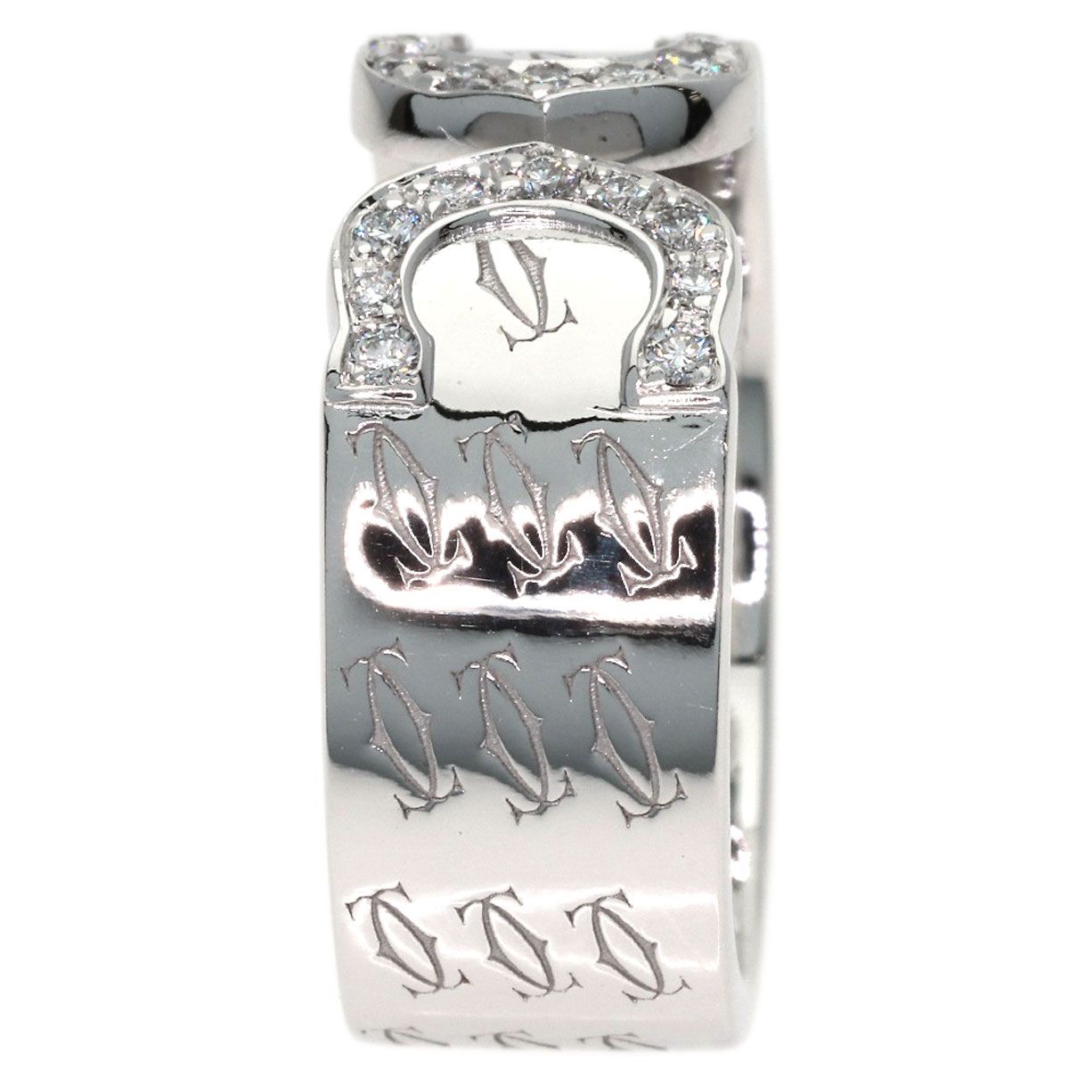 Cartier C2 Diamond 51 Ring 18k White Gold — view 3