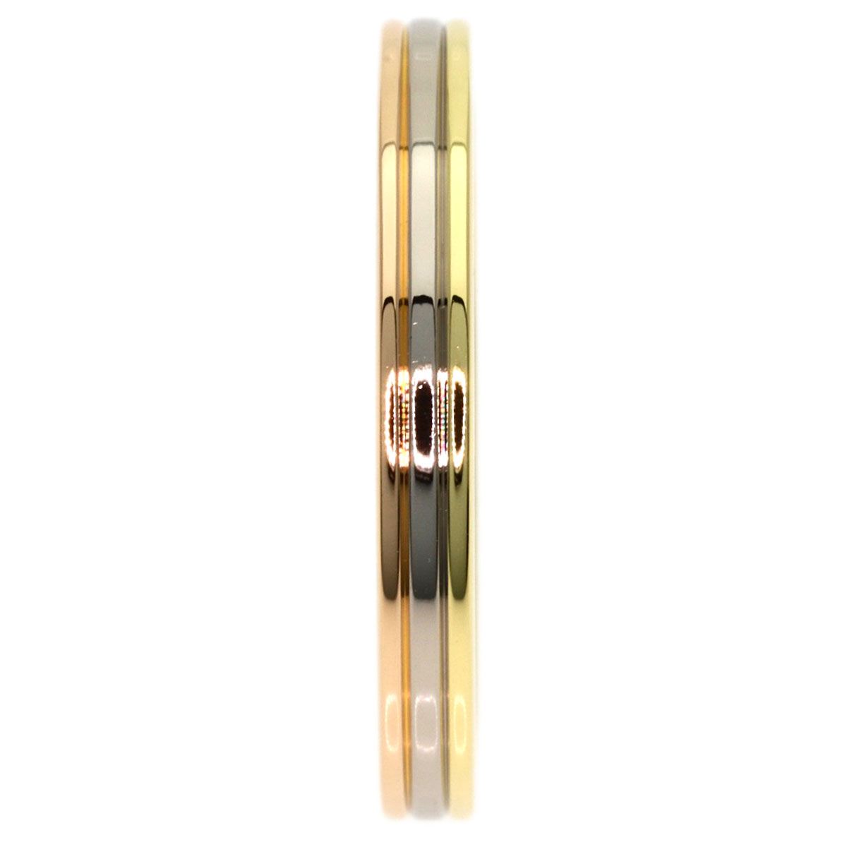 Cartier Three Color 57 Ring 18k Yellow Gold 18k Pink White — view 6