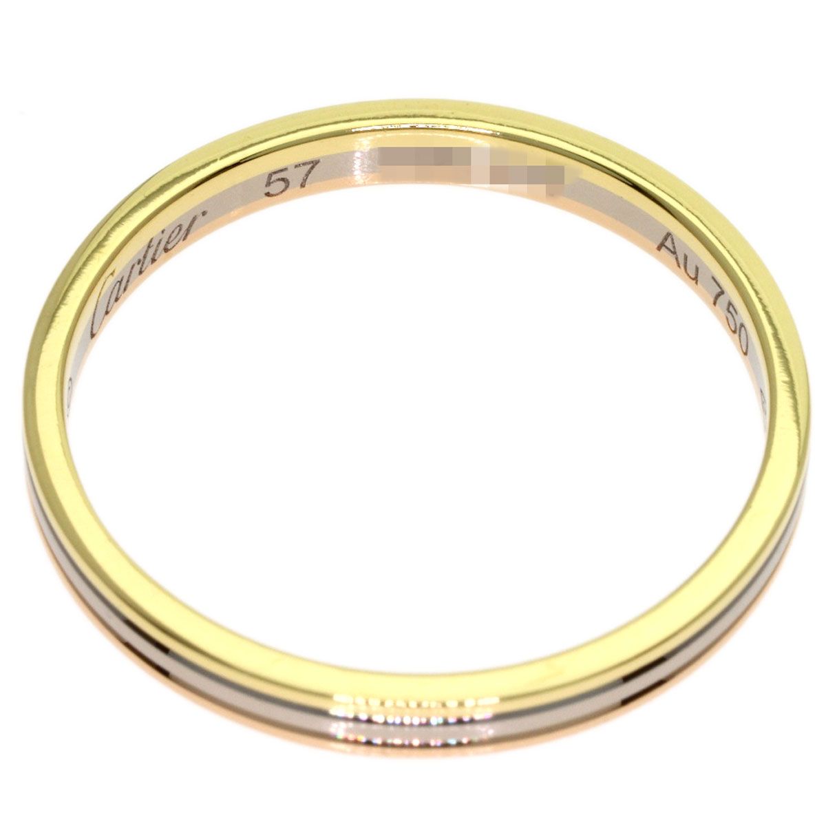 Cartier Three Color 57 Ring 18k Yellow Gold 18k Pink White — view 4