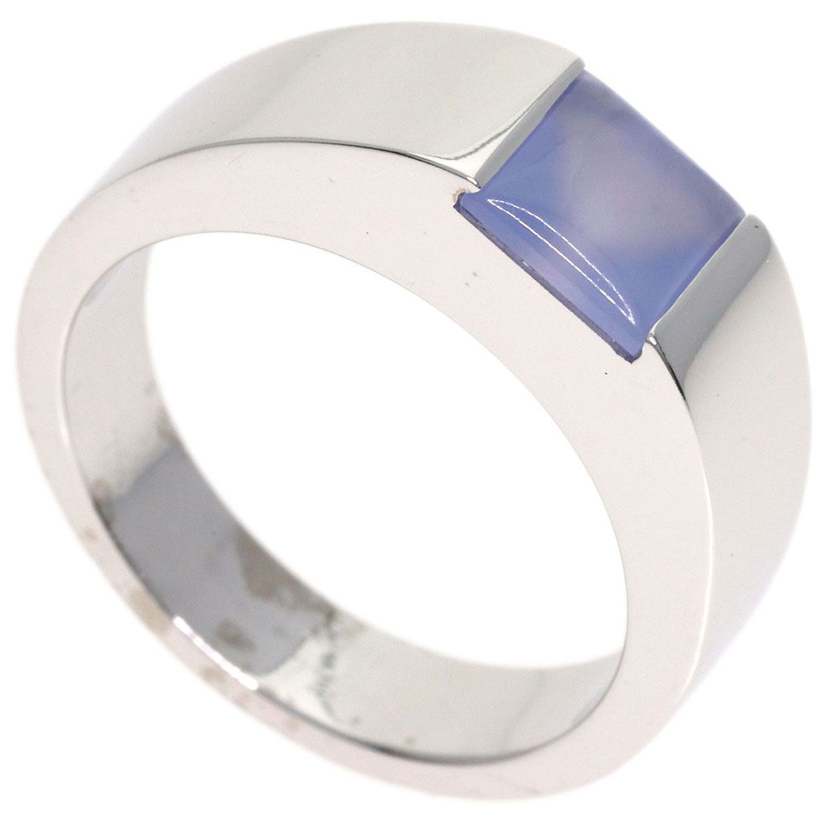 Cartier Tank Ring Chalcedony 51 18k White Gold